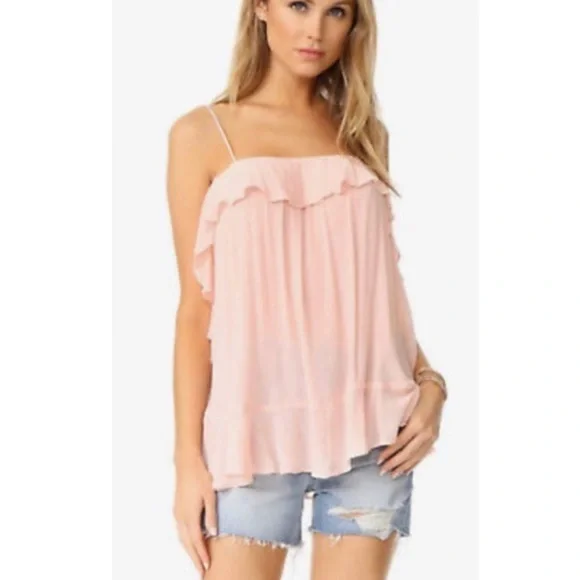 🔥75% OFF🔥 NWT Free People Petal Pink Ruffle Cami - Picture 8 of 8